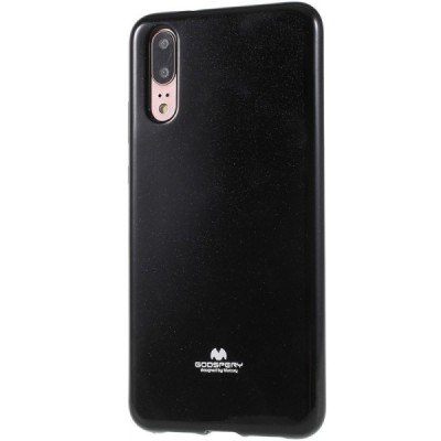 Huawei P20 juodas Mercury kieto silikono (TPU) dėklas - nugarėlė / Priedai.lt