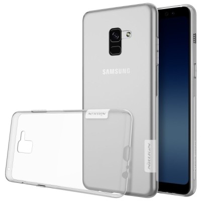 Samsung Galaxy A8 2018 (A530F) Nillkin Nature plonas skaidrus (permatomas) silikoninis TPU bespalvis dėklas / Priedai.lt