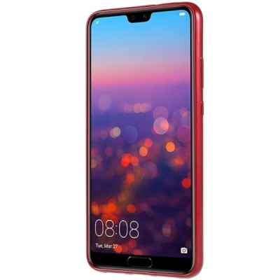 Huawei P20 raudonas Mercury kieto silikono (TPU) dėklas - nugarėlė / Priedai.lt