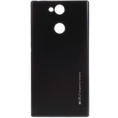 Sony Xperia XA2 (XA2 Dual) Mercury juodas kieto silikono tpu dėklas - nugarėlė / Priedai.lt