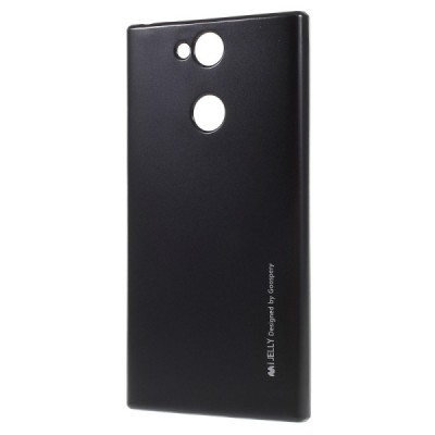 Sony Xperia XA2 (XA2 Dual) Mercury juodas kieto silikono tpu dėklas - nugarėlė / Priedai.lt