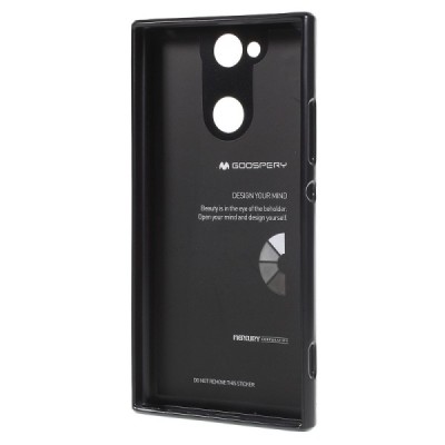 Sony Xperia XA2 (XA2 Dual) Mercury juodas kieto silikono tpu dėklas - nugarėlė / Priedai.lt
