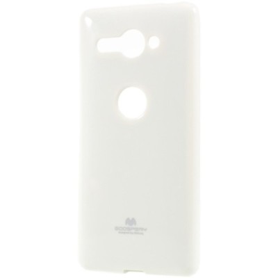 Sony Xperia XZ2 Compact  Mercury baltas kieto silikono TPU dėklas - nugarėlė / Priedai.lt