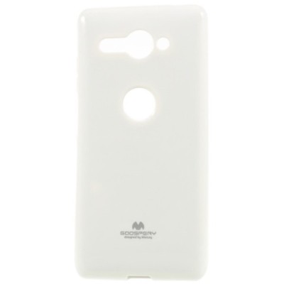 Sony Xperia XZ2 Compact  Mercury baltas kieto silikono TPU dėklas - nugarėlė / Priedai.lt