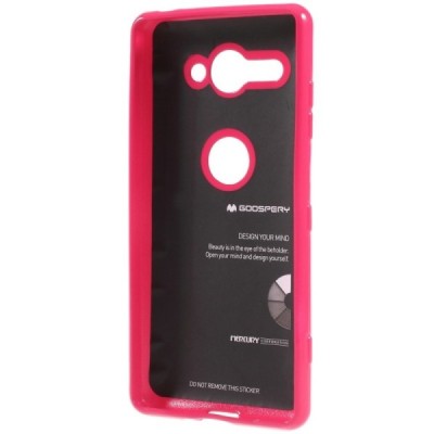Sony Xperia XZ2 Compact  Mercury tamsiai rožinis kieto silikono TPU dėklas - nugarėlė / Priedai.lt