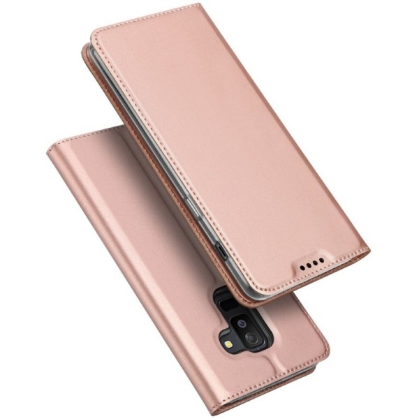 „Dux Ducis“ Skin atverčiamas dėklas - rožinis (Galaxy A6+ 2018)