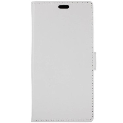 Huawei Y6 2018 (Honor 7A) atverčiamas baltas odinis dėklas, knygutė - piniginė / Priedai.lt