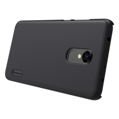 Xiaomi Redmi 5 Nillkin Frosted Shield juodas plastikinis dėklas + apsauginė ekrano plėvelė / Priedai.lt