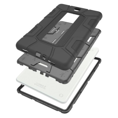 Samsung Galaxy Tab A 9.7 (T555, T550) sustiprintos apsaugos dėklas - juodas - nugarėlė / Priedai.lt
