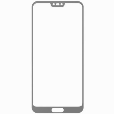 Huawei Honor 10 „Imak“ 9H Tempered Glass sustiprintos apsaugos sidabrinis pilnai dengiantis apsauginis ekrano stiklas 0,26 mm / 