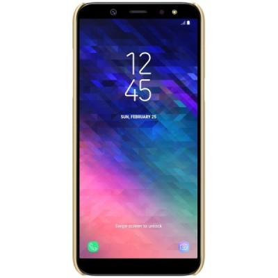 Nillkin Frosted Shield Samsung Galaxy A6 2018 (A600F) auksinis plastikinis dėklas / Priedai.lt