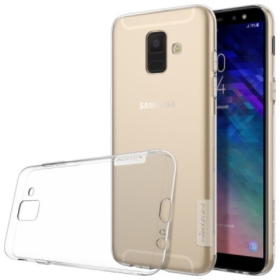 Samsung Galaxy A6 2018 (A600F) Nillkin Nature plonas skaidrus (permatomas) silikoninis TPU bespalvis dėklas / Priedai.lt