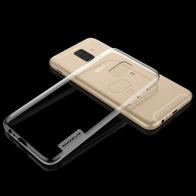 Samsung Galaxy A6 2018 (A600F) Nillkin Nature plonas skaidrus (permatomas) silikoninis TPU bespalvis dėklas / Priedai.lt
