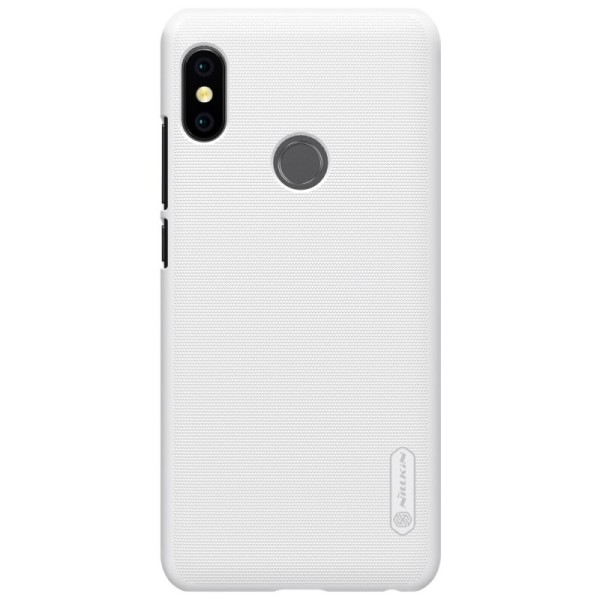 „Nillkin“ Frosted Shield dėklas - baltas + apsauginė ekrano plėvelė (Redmi Note 5 2018)