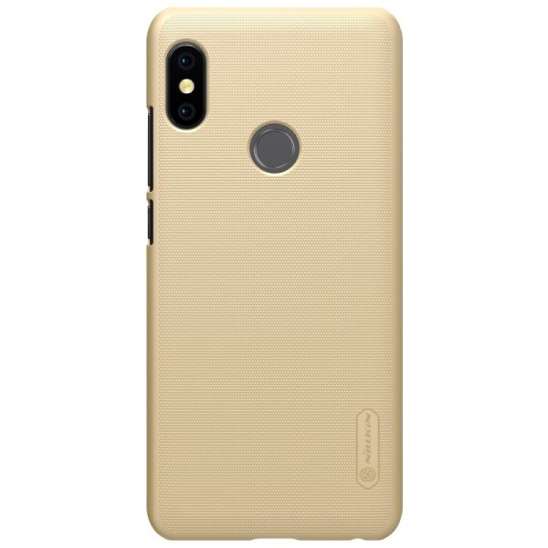 „Nillkin“ Frosted Shield dėklas - auksinis + apsauginė ekrano plėvelė (Redmi Note 5 2018)