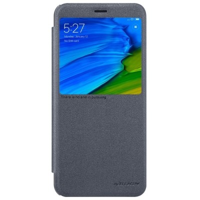 Xiaomi Redmi Note 5 2018 (Redmi Note 5 Pro) pilkas odinis atverčiamas Nillkin Sparkle dėklas / Priedai.lt
