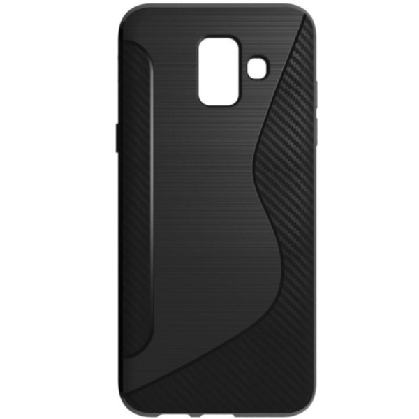 „S-Line“ kieto silikono (TPU) dėklas - juodas (Galaxy A6 2018)