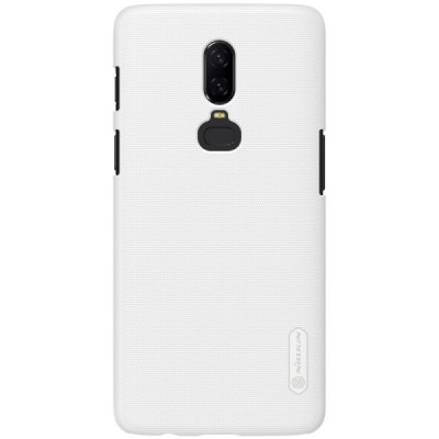 Nillkin Frosted Shield OnePlus 6 (Six) baltas plastikinis dėklas / Priedai.lt