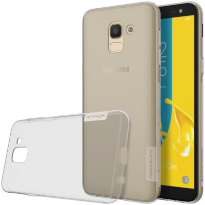 Samsung Galaxy J6 2018 (J600) Nillkin Nature plonas skaidrus (permatomas) silikoninis TPU pilkas dėklas / Priedai.lt
