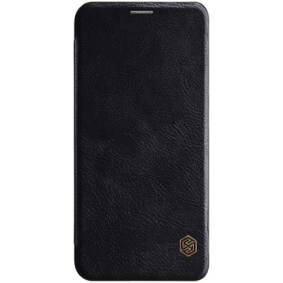 Prabangus „Nillkin“ Qin serijos juodas odinis atverčiamas Samsung Galaxy J6 2018 (J600) dėklas / Priedai.lt