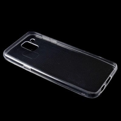 Samsung Galaxy J6 2018 (J600) skaidrus (permatomas) kieto silikono TPU ploniausias pasaulyje dėklas / Priedai.lt