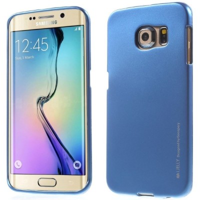 Samsung Galaxy S6 Edge (G925) Mercury mėlynas kieto silikono tpu dėklas - nugarėlė / Priedai.lt