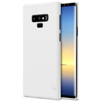 Nillkin Frosted Shield Samsung Galaxy Note 9 (N960F) baltas plastikinis dėklas + apsauginė ekrano plėvelė / Priedai.lt