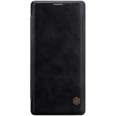 Prabangus „Nillkin“ Qin serijos juodas odinis atverčiamas Samsung Galaxy Note 9 (N960F) dėklas / Priedai.lt