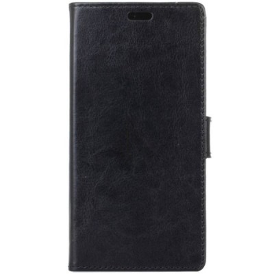 HTC U12 Plus atverčiamas juodas odinis dėklas - piniginė / Priedai.lt