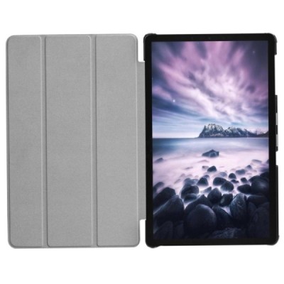 Samsung Galaxy Tab A 10.5 2018 (T590, T595) atverčiamas auksinis odinis dėklas - knygutė / Priedai.lt