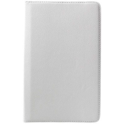 Samsung Galaxy Tab A 10.5 2018 (T590,T595) atverčiamas, sukamas 360 laipsnių, baltas odinis dėklas - stovas / Priedai.lt