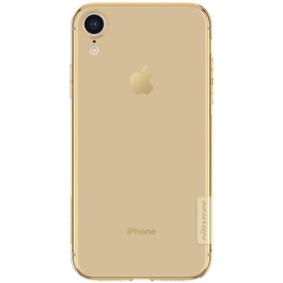 Apple iPhone Xr Nillkin Nature plonas rudas (permatomas) silikoninis TPU bespalvis dėklas / Priedai.lt