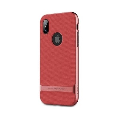 „Rock“ Royce sustiprintos apsaugos Apple iPhone X (iPhone Xs) raudonas kieto silikono (TPU) ir plastiko dėklas / Priedai.lt