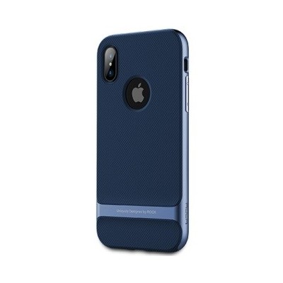 „Rock“ Royce sustiprintos apsaugos Apple iPhone X (iPhone Xs) mėlynas kieto silikono (TPU) ir plastiko dėklas / Priedai.lt