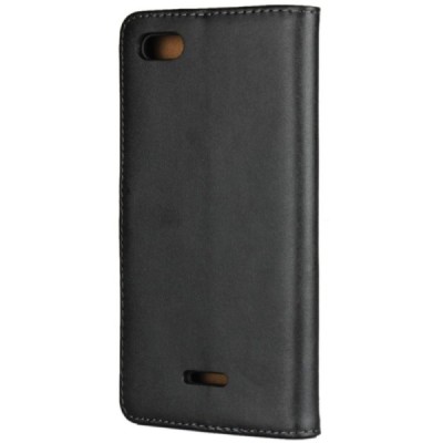 Xiaomi Redmi 6A atverčiamas juodas odinis Casual dėklas - piniginė / Priedai.lt