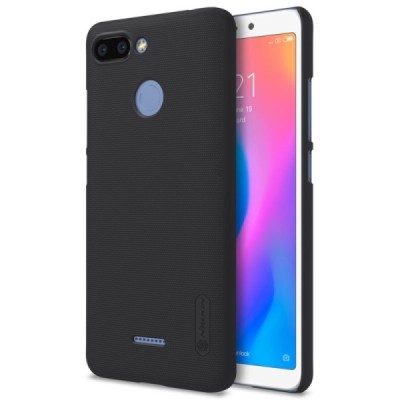 Xiaomi Redmi 6 Nillkin Frosted Shield juodas plastikinis dėklas / Priedai.lt