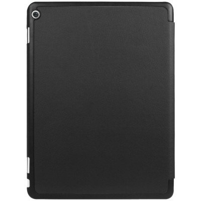Huawei MediaPad M3 Lite 10.1 atverčiamas juodas odinis dėklas - knygutė / Priedai.lt