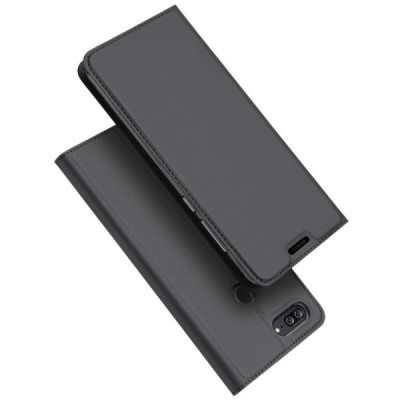 „Dux Ducis“ Skin serijos Huawei Honor 9 Lite juodas odinis atverčiamas dėklas / Priedai.lt