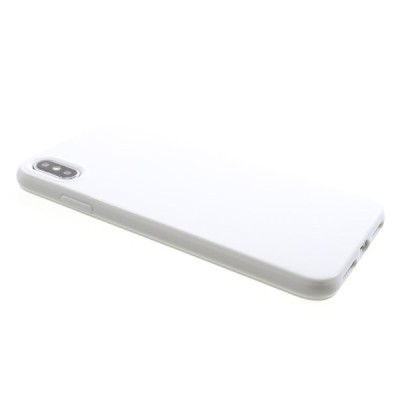Apple iPhone Xs Max kieto silikono TPU baltas dėklas - nugarėlė / Priedai.lt
