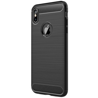 Apple iPhone Xs Max kieto silikono TPU juodas dėklas - nugarėlė / Priedai.lt