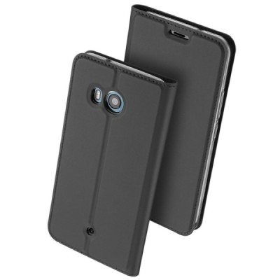 „Dux Ducis“ Skin serijos HTC U11 (U11 Dual) juodas odinis atverčiamas dėklas / Priedai.lt