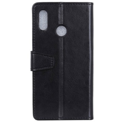 Asus Zenfone Max Pro (ZB601KL) atverčiamas juodas odinis dėklas - piniginė / Priedai.lt