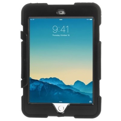 Apple iPad Mini 1 / 2 / 3 / 4 sustiprintos apsaugos dėklas - juodas - nugarėlė | Priedai.lt