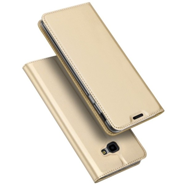 „Dux Ducis“ Skin atverčiamas dėklas - auksinis (Galaxy J4+)