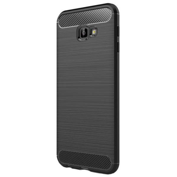„Carbon“ kieto silikono (TPU) dėklas - juodas (Galaxy J4+)