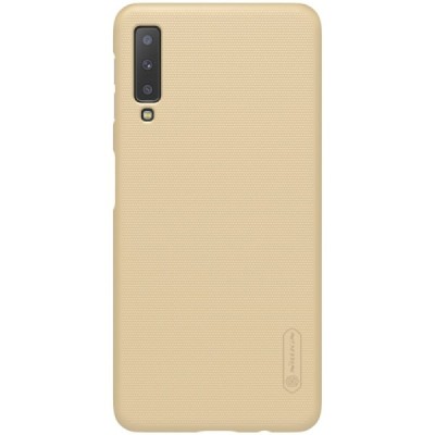 Samsung Galaxy A7 2018 Nillkin Frosted Shield auksinis plastikinis dėklas / Priedai.lt
