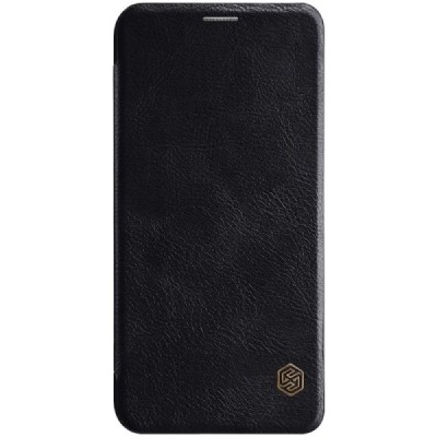Prabangus „Nillkin“ Qin serijos juodas odinis atverčiamas Xiaomi Redmi 6 Pro (Mi A2 Lite) dėklas / Priedai.lt