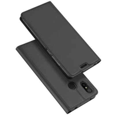 „Dux Ducis“ Skin serijos Xiaomi Redmi 6 Pro (Mi A2 Lite) juodas odinis atverčiamas dėklas / Priedai.lt