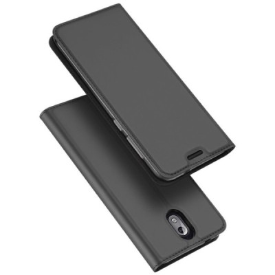 „Dux Ducis“ Skin serijos Nokia 3.1 (2018) juodas odinis atverčiamas dėklas / Priedai.lt