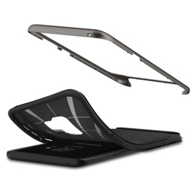 „Spigen“ Neo Hybrid sustiprintos apsaugos Samsung Galaxy S9 (G960) juodas kieto silikono (TPU) ir plastiko dėklas / Priedai.lt